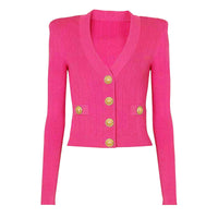 Amara Hot Pink Knit Cardigan - ALLARA