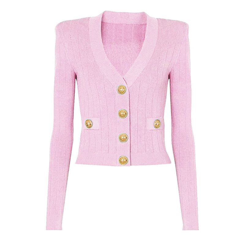 Amara Pink Knit Cardigan - ALLARA