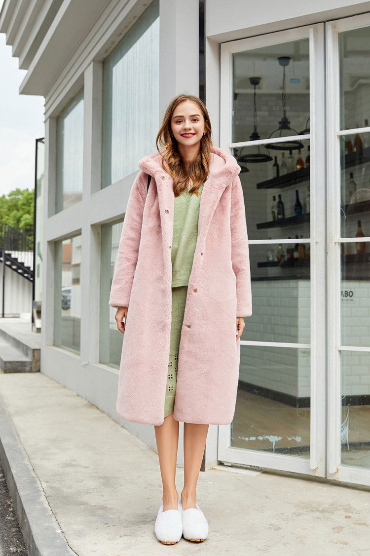 Anchorage Faux Fur Hooded Long Coat - ALLARA