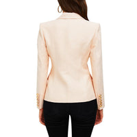 Bea Pink Single Button Blazer - ALLARA