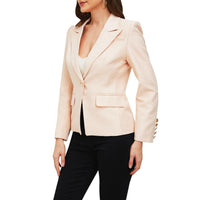 Bea Pink Single Button Blazer - ALLARA