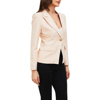 Bea Pink Single Button Blazer - ALLARA