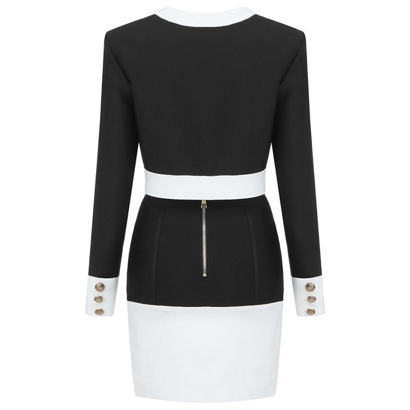 Beatrix Black Cardigan & Skirt Two Piece Set - ALLARA