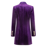 Blair Purple Velvet Blazer Dress - ALLARA