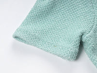 Brynn Mint Tweed Short Sleeve Dress - ALLARA