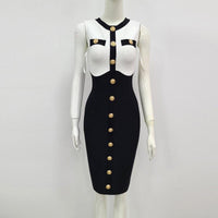 Cameron Black Bandage Dress & Cardigan Two Piece Set - ALLARA