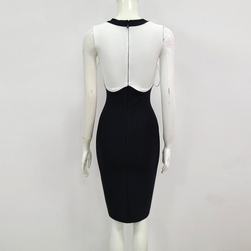 Cameron Black Bandage Dress & Cardigan Two Piece Set - ALLARA