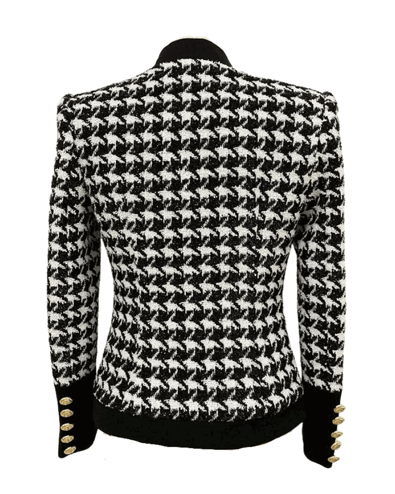 Celeste Tweed Houndstooth Blazer - ALLARA