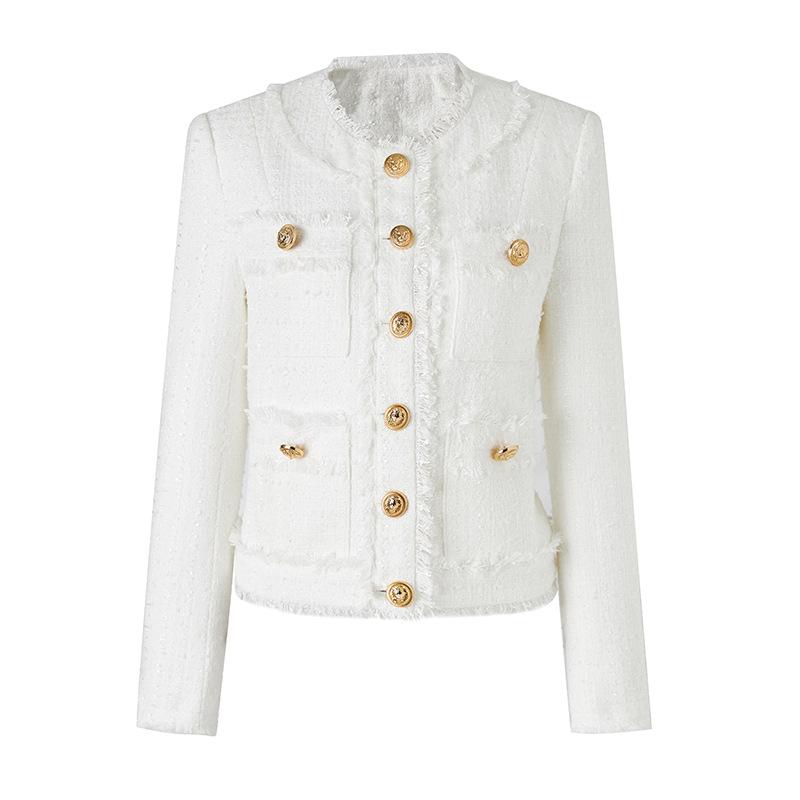 Clarissa White Tweed Jacket - ALLARA