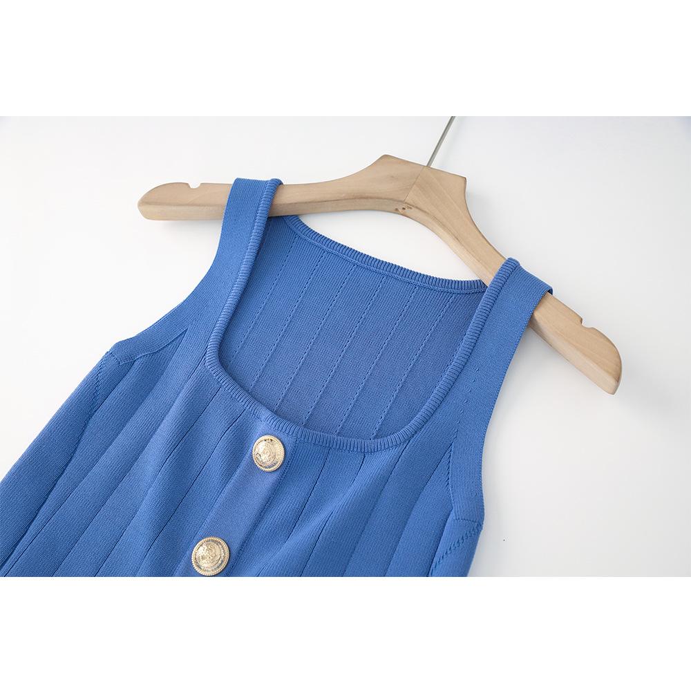 Courtney Blue Tank and Skirt Knit Two Piece Set - ALLARA