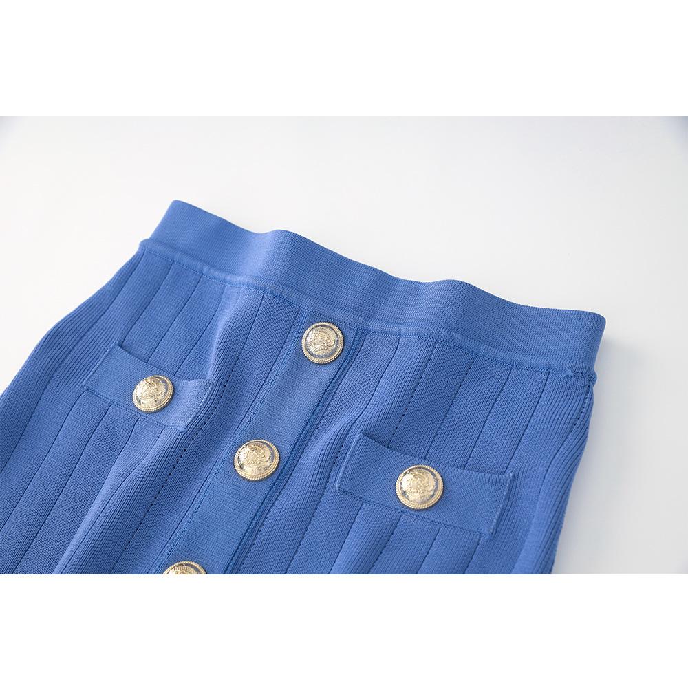 Courtney Blue Tank and Skirt Knit Two Piece Set - ALLARA