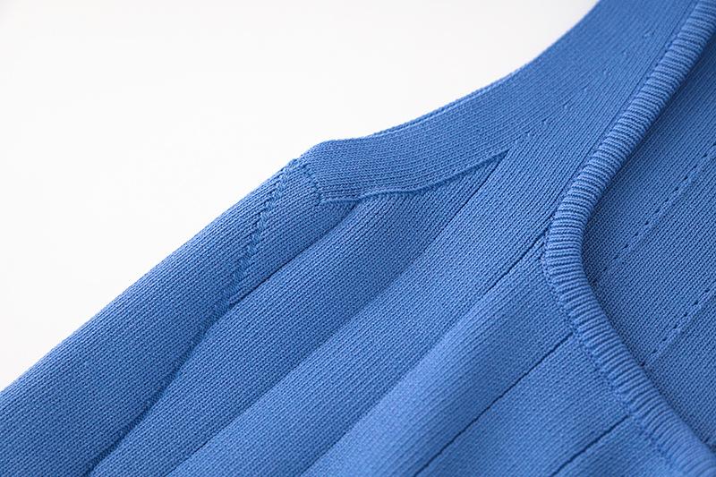 Courtney Blue Tank and Skirt Knit Two Piece Set - ALLARA