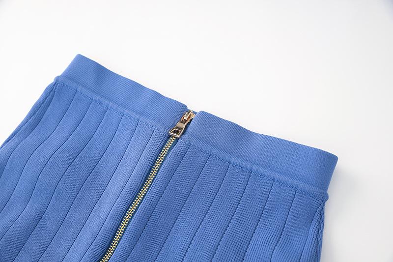 Courtney Blue Tank and Skirt Knit Two Piece Set - ALLARA