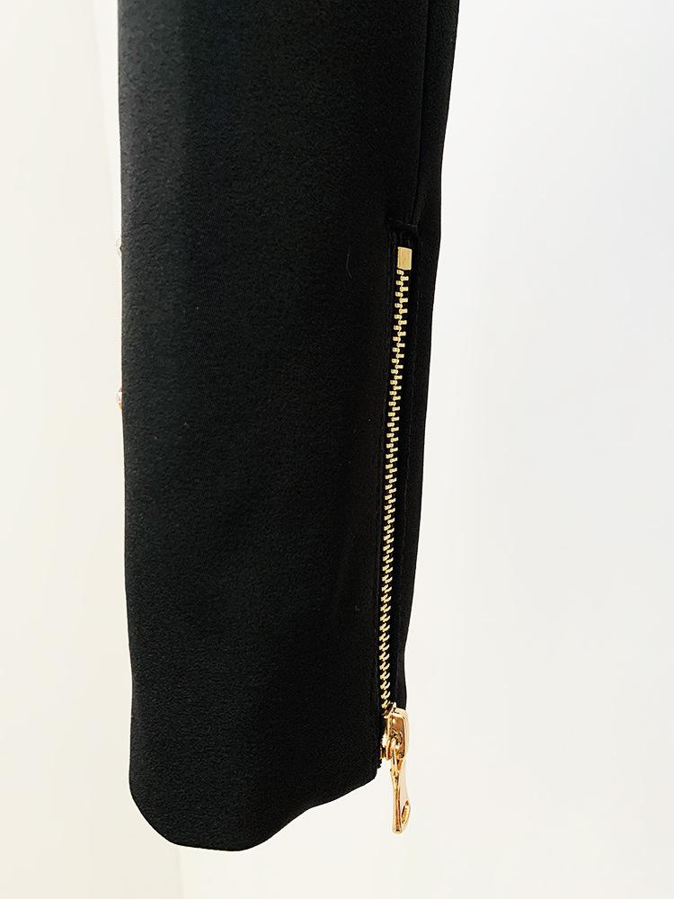 Delaney Black Rhinestone Top and Skirt Two Piece Set - ALLARA