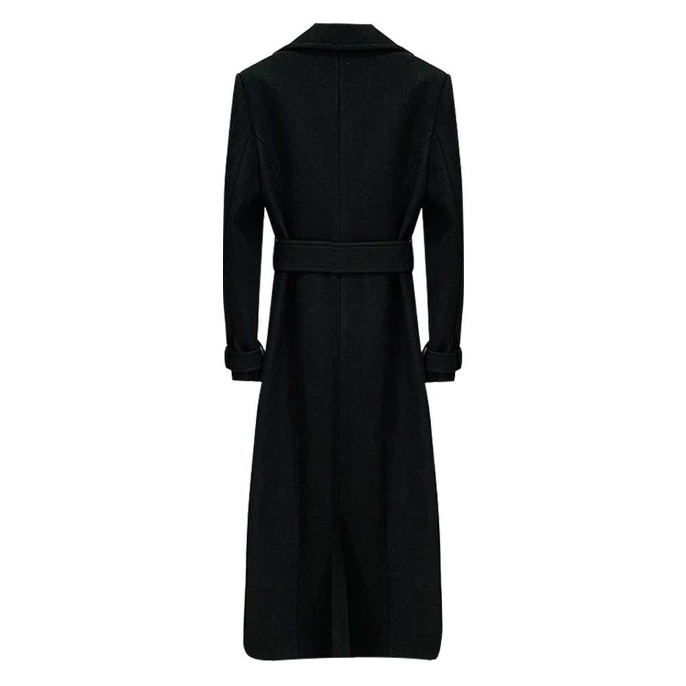 Dolores Black Long Wool Coat for Women - Allara Black / XS Dolores Black Long Wool Coat for Women - Allara Black / XS