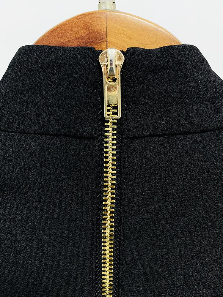 Emery White Crystal Long Sleeve Top and Skirt Two Piece Set - ALLARA