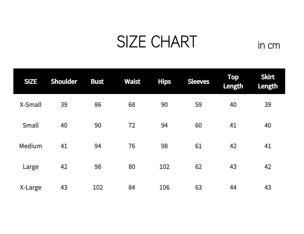 Emery White Crystal Long Sleeve Top and Skirt Two Piece Set - ALLARA