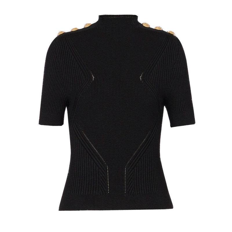 Esme Black Knit Top - ALLARA