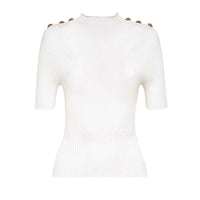 Esme White Knit Top - ALLARA