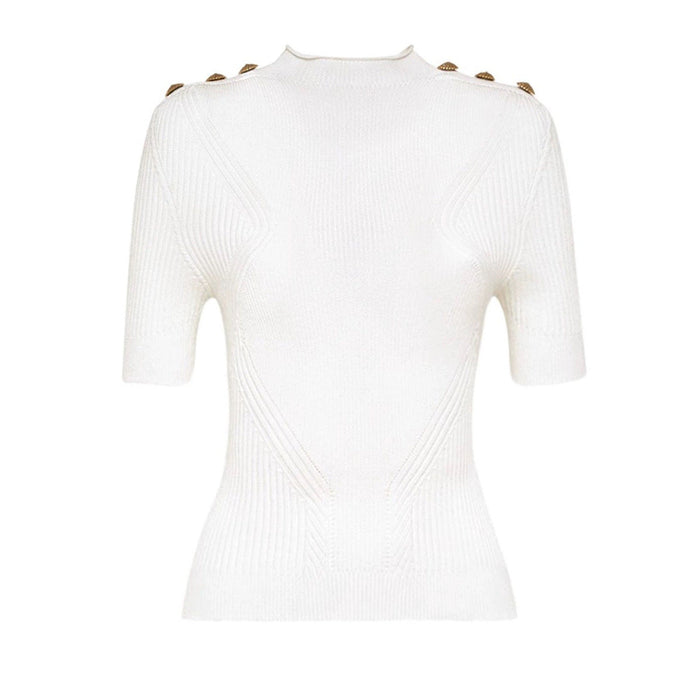 Esme White Knit Top - ALLARA