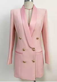 Esther Pink Blazer Mini Dress - ALLARA