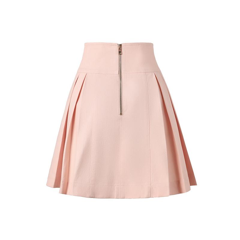 Grace Pink High Waist Denim Skirt - ALLARA