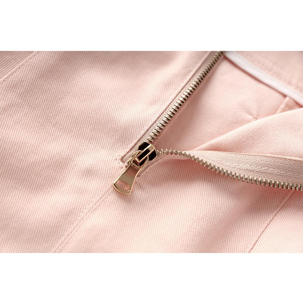 Grace Pink High Waist Denim Skirt - ALLARA