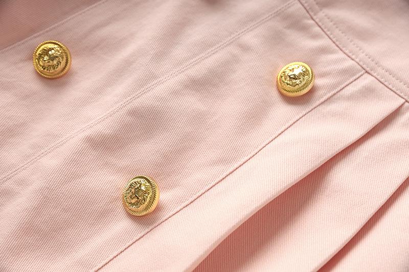 Grace Pink High Waist Denim Skirt - ALLARA