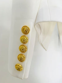 Greta White Single Button Blazer - ALLARA