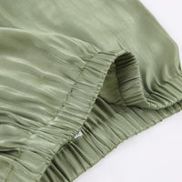 Heather Green Belted Shirt and Pant Two Piece Set - ALLARA