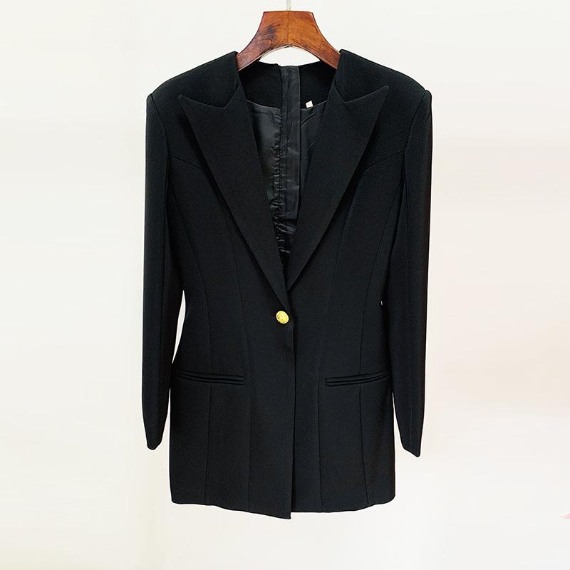 Imelda Black Oversized Blazer - ALLARA