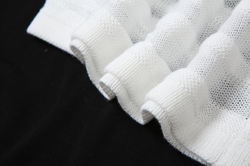 Jessenia White Ruched Long Knit Dress - ALLARA