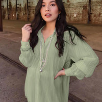 Jessie Green Blouse and Wide Leg Pant Two Piece Set - ALLARA