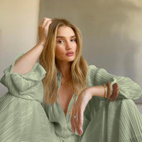 Jessie Green Blouse and Wide Leg Pant Two Piece Set - ALLARA