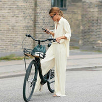 Jessie White Blouse and Wide Leg Pant Two Piece Set - ALLARA