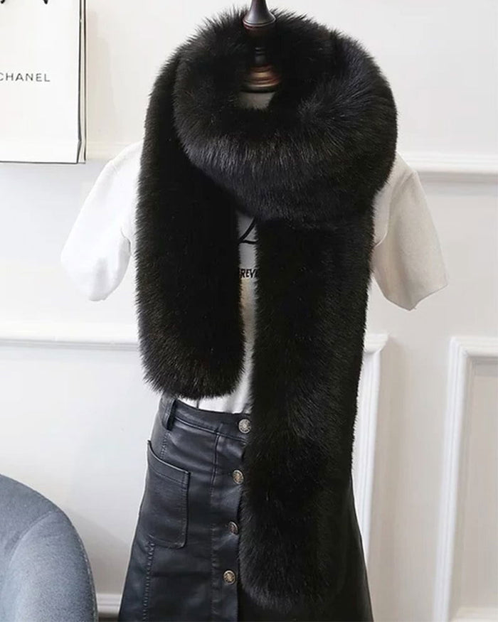 KYIV Long Faux Fur Scarf - ALLARA