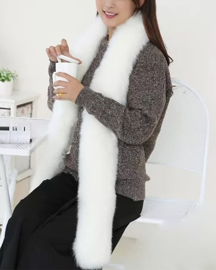 KYIV Long Faux Fur Scarf - ALLARA