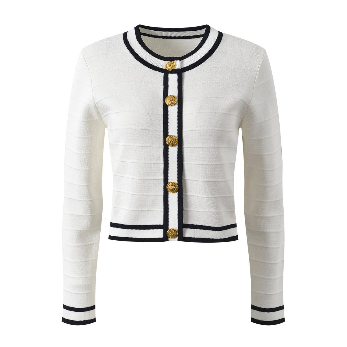 Kendall Contrasting Color Button Up Cardigan - ALLARA