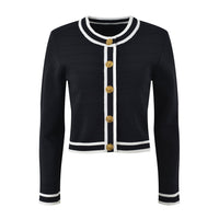 Kendall Contrasting Color Button Up Cardigan - ALLARA