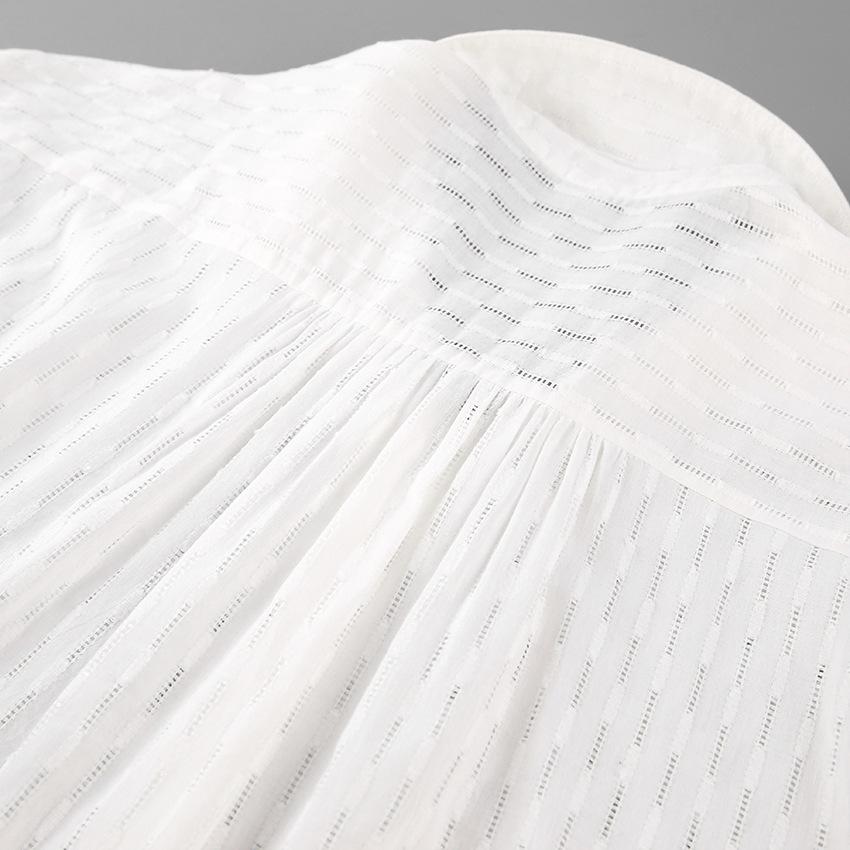 Lavinia White Puff Sleeve Shirt and Shorts Two Piece Set - ALLARA