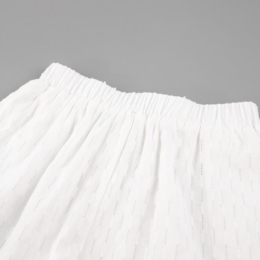 Lavinia White Puff Sleeve Shirt and Shorts Two Piece Set - ALLARA