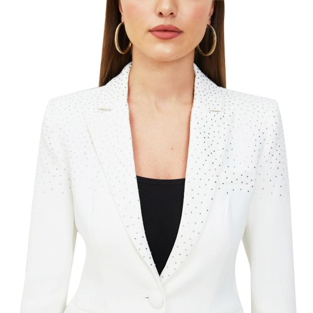 Lexie White Glitter Blazer & Skirt Two Piece Set - ALLARA