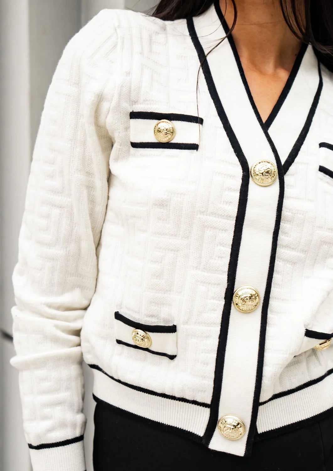 Lucia White Knit Cardigan - ALLARA