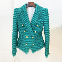 Nevaeh Teal Tweed Blazer - ALLARA