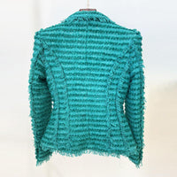 Nevaeh Teal Tweed Blazer - ALLARA