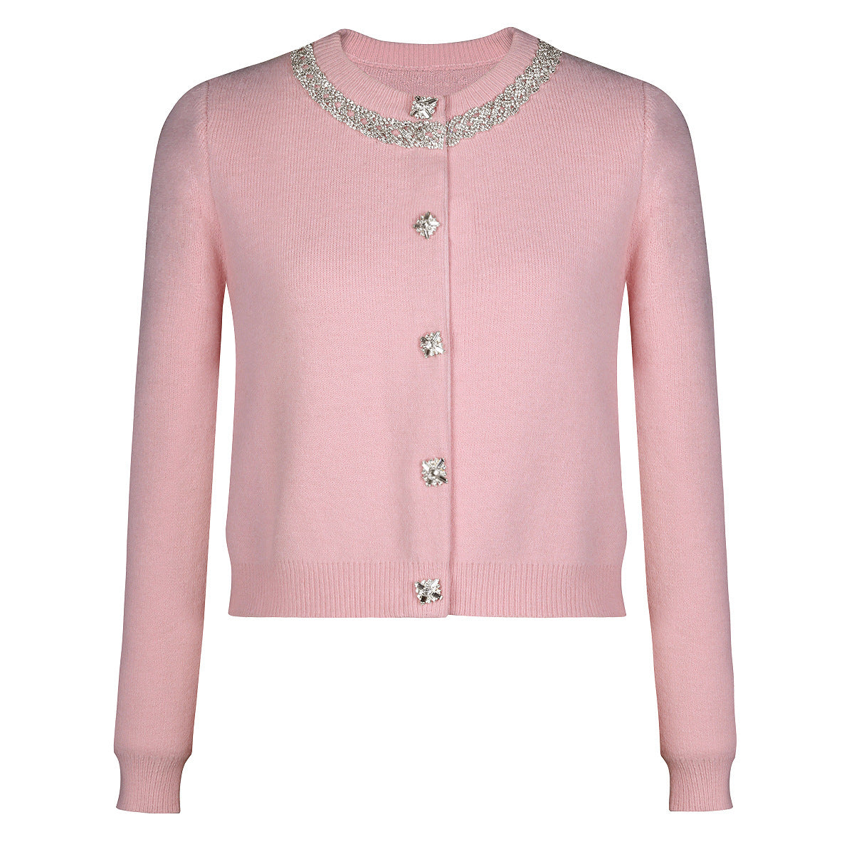 Piper Crystal Mock Neck Cardigan and Skirt Set