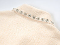 Olivia Crystal Button Knit A-Line Mini Dress