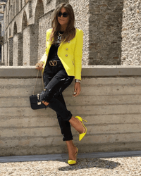 Odette Yellow Blazer - ALLARA