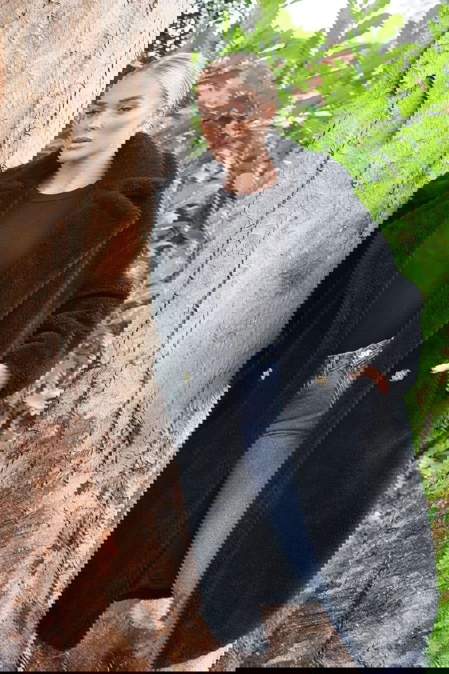 PRAGUE Black Faux Fur Teddy Coat - ALLARA