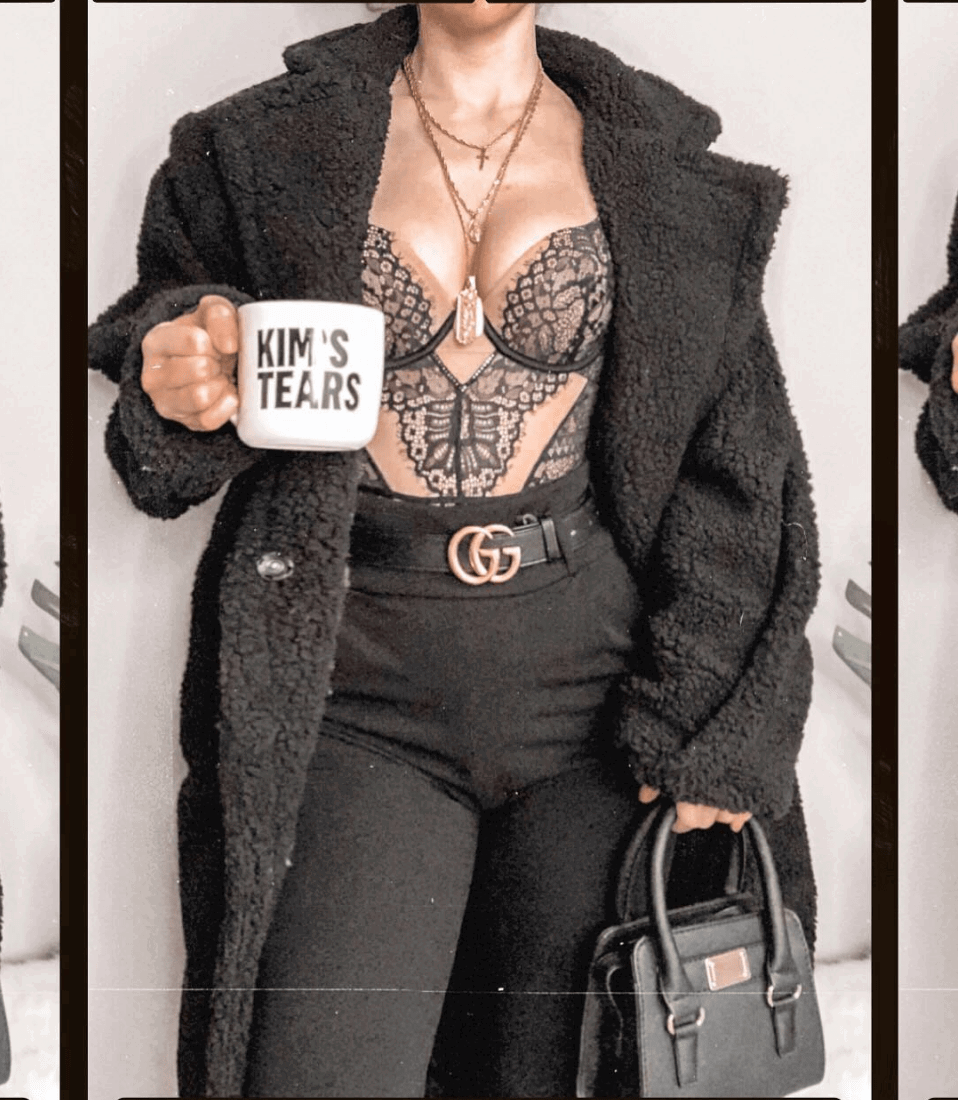 PRAGUE Black Faux Fur Teddy Coat - ALLARA